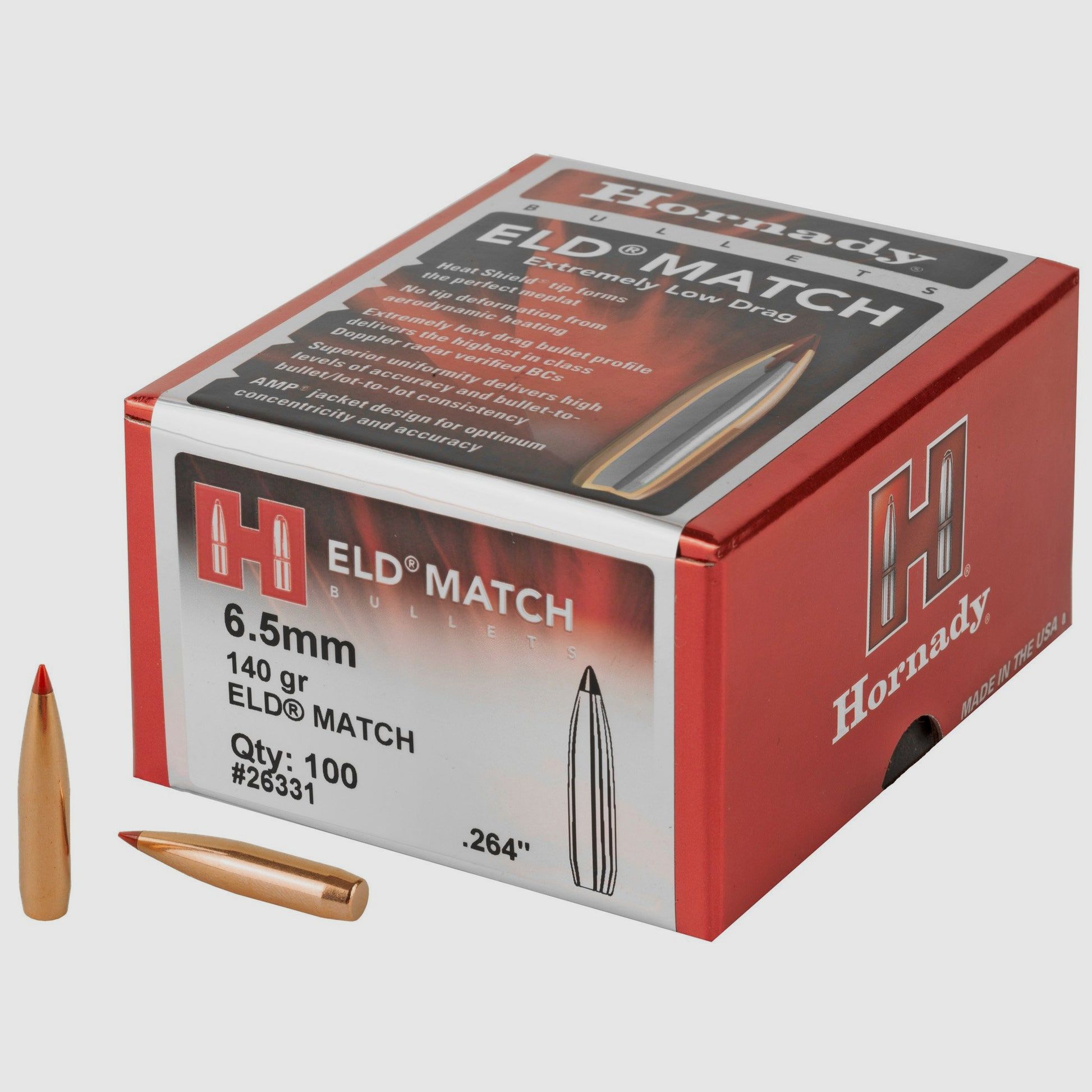 Hornady Bullets .257, 134gr, ELD-Match, 100 pcs