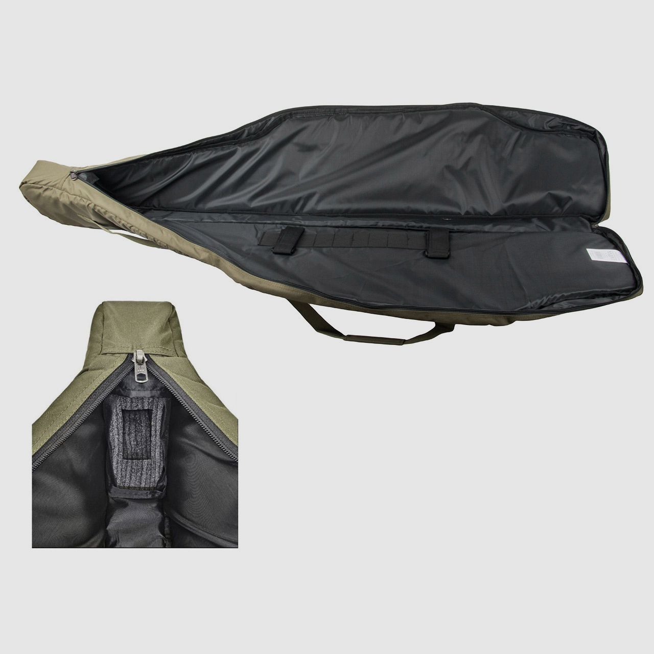 Gewehrfutteral Gewehrtasche Bergara 117 x 24 cm abschlieĂźbar Polyester Schutzpolsterung grĂĽn