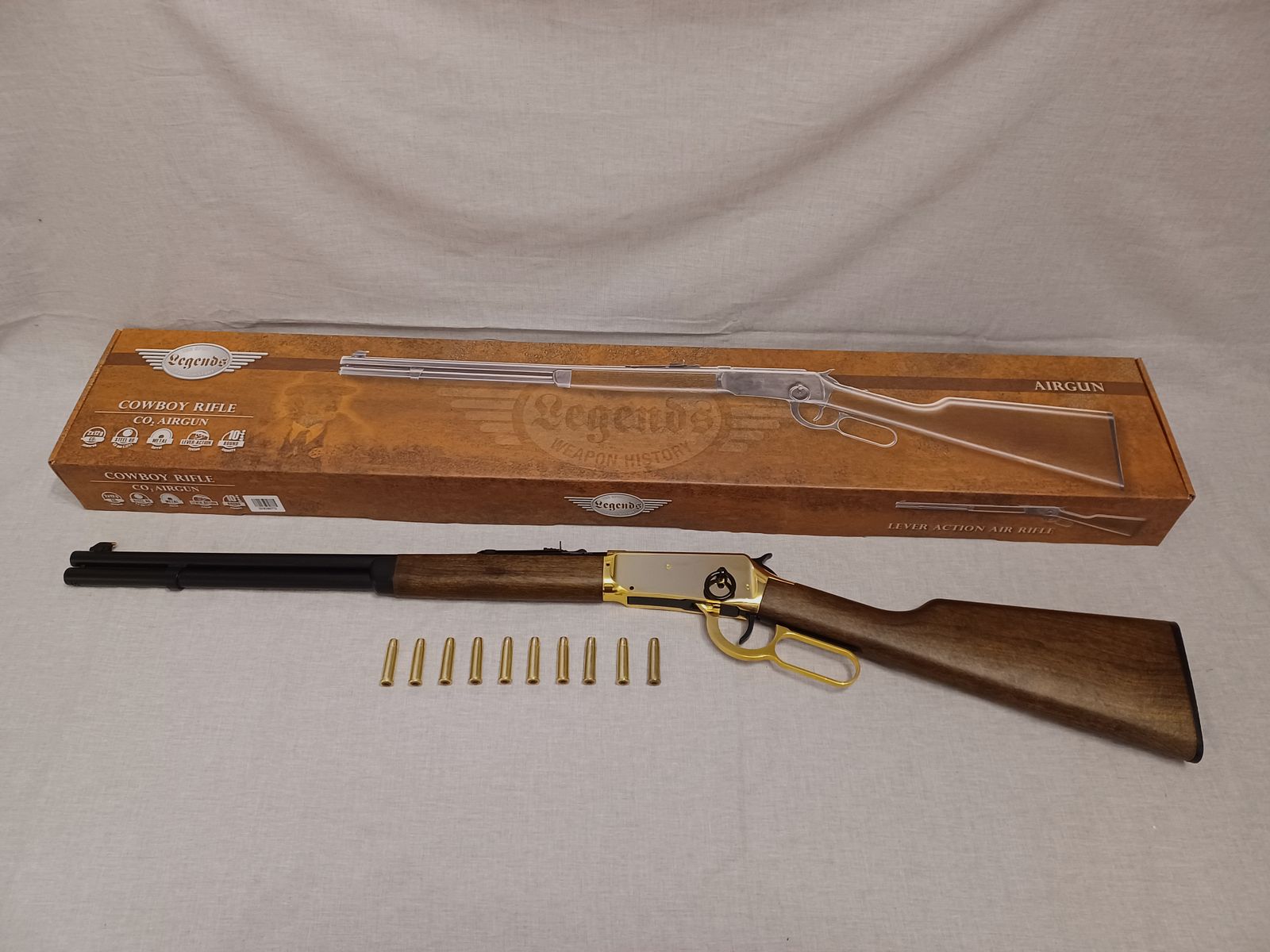 Legends Cowboy Rifle / gold / 4,5 mm BB / CO2 / Gewehr / OVP (147)
