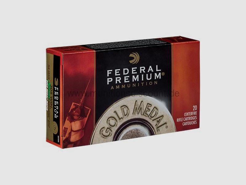 Federal Gold Medal Match, 168grs. Sierra HPBT Match King