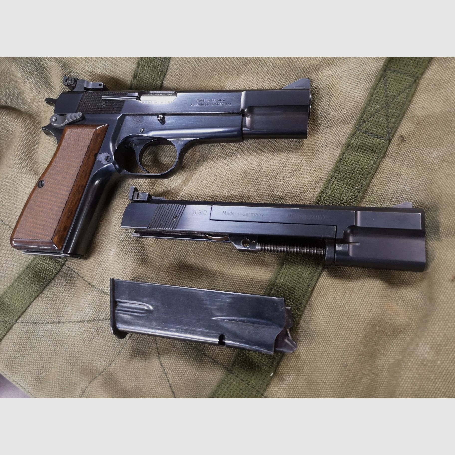 Browning High Power 9mm Para with WS Peters Steel PSWIII .22lr