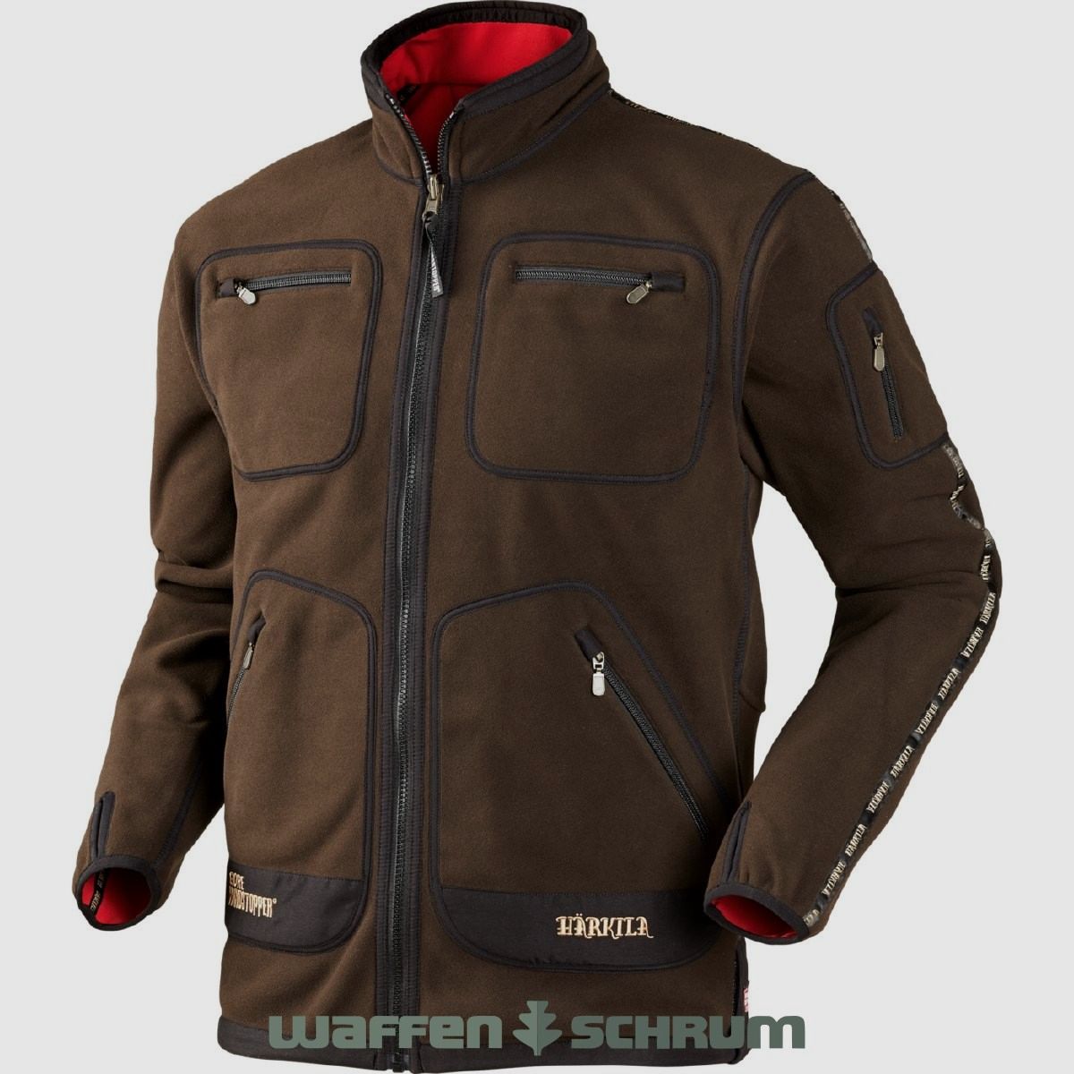 Härkila Fleecejacke Kamko Brown/Red