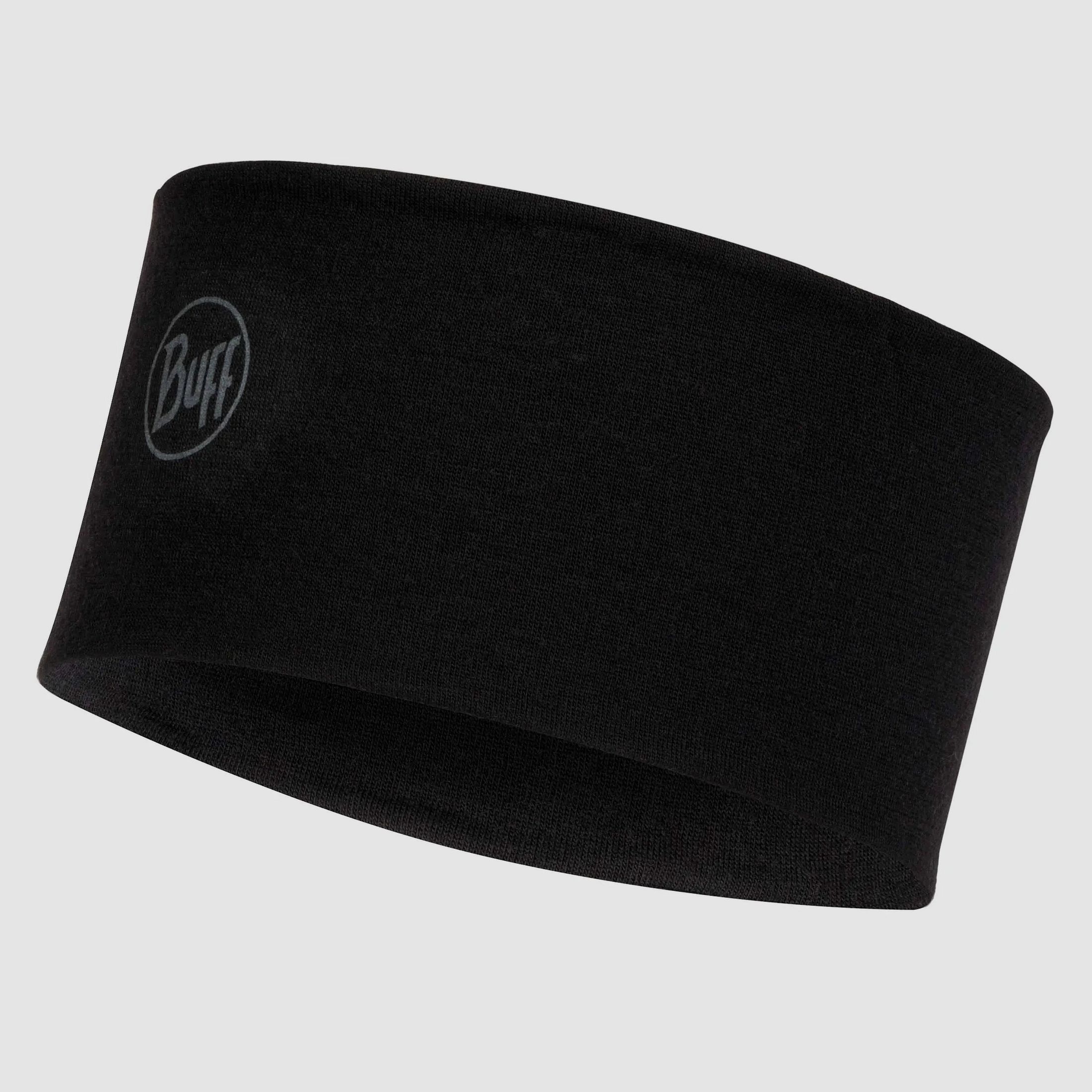Buff Buff Stirnband Headband Merino solid black