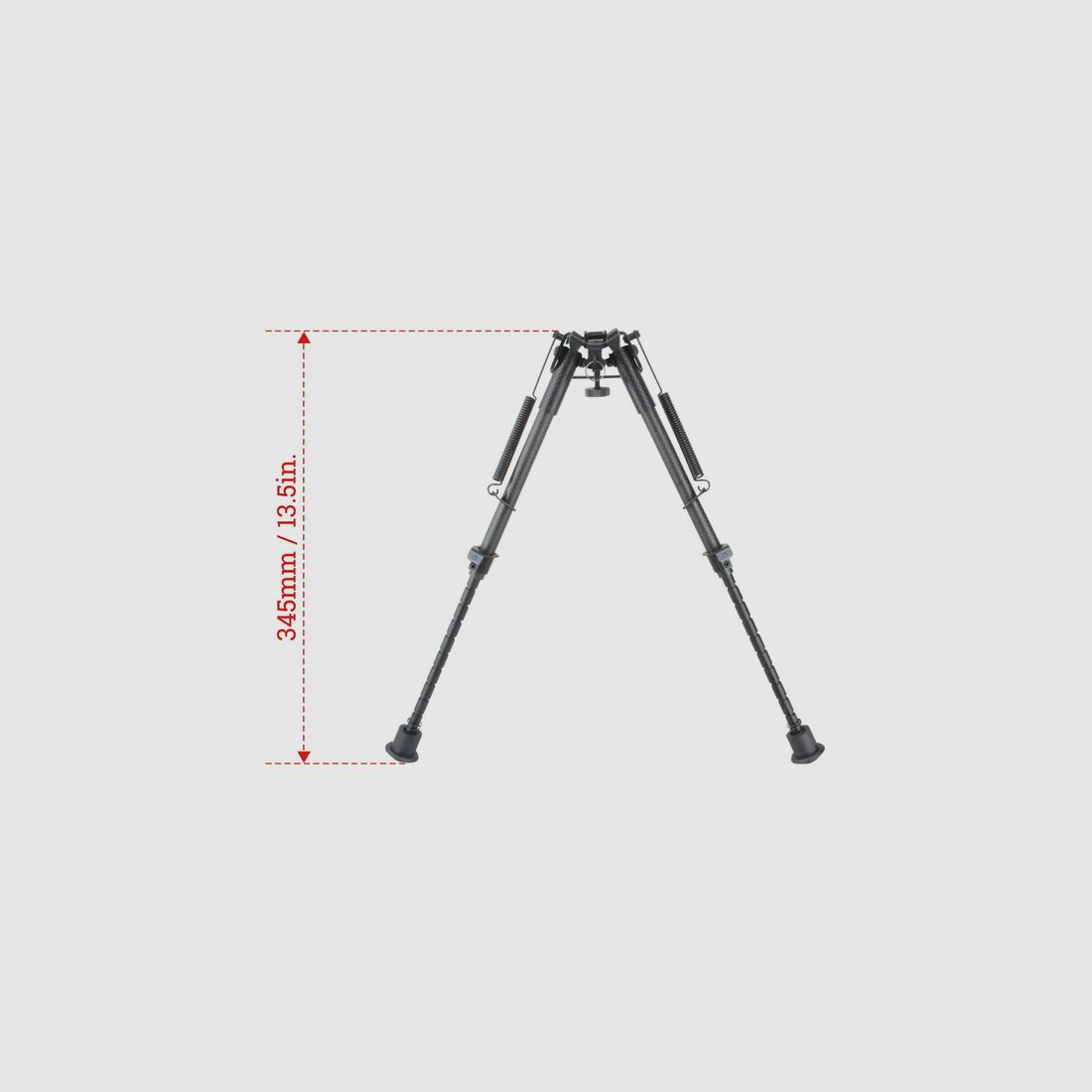 Bipied pour carabine Rokstad Carbon 6N - Grenadière ou rail Weaver - 23-34,5cm, image 4 sur 10