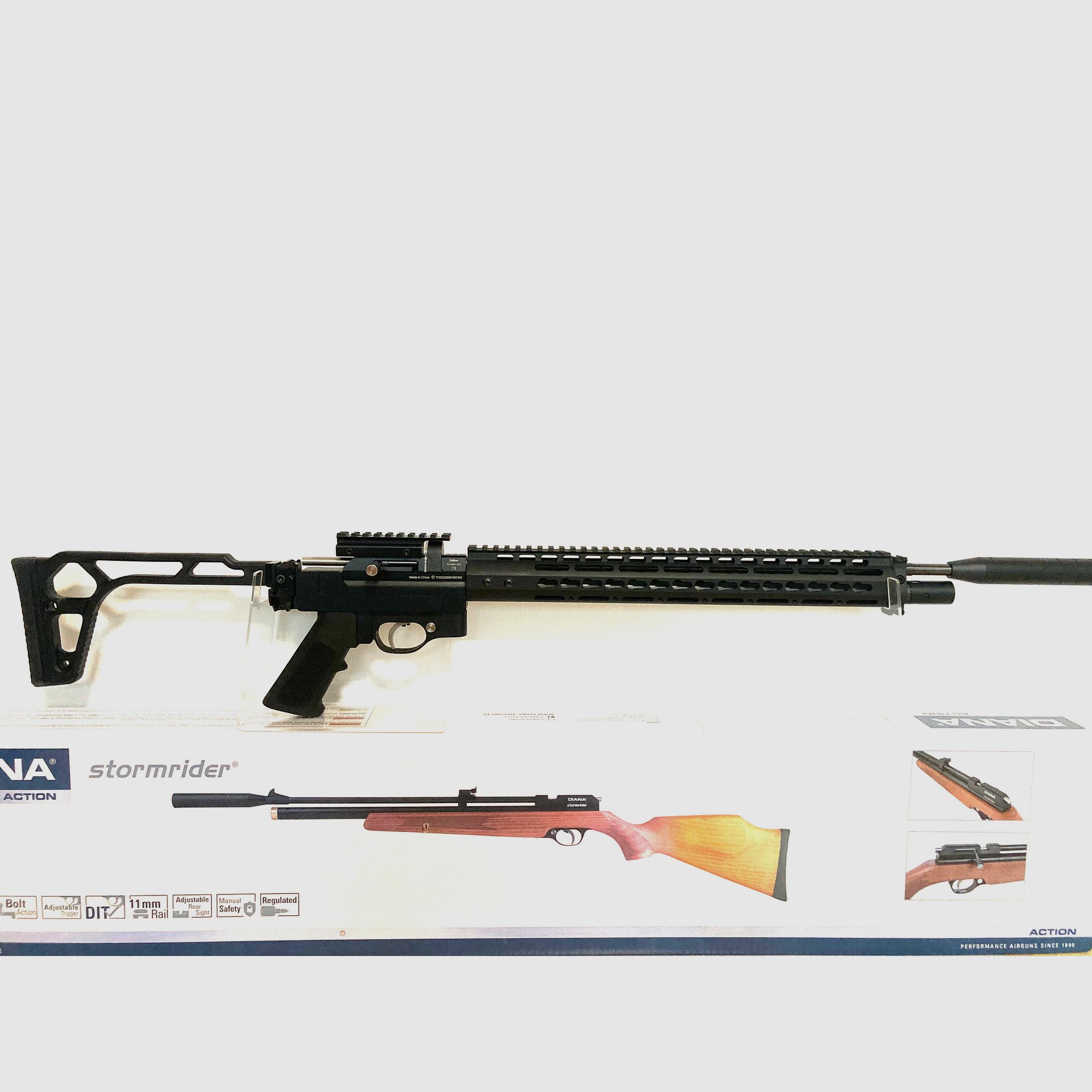 Luftgewehr Diana Stormrider mit AR15-Tactical-Klappschaftsystem, F frei ab 18 mit 35J Exportkit