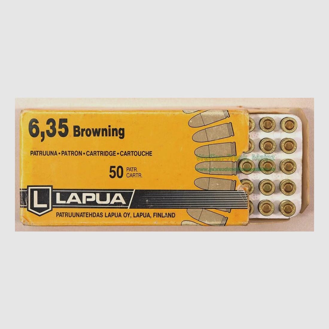 Lapua / Finlandia cartuchos de pistola 6,35 mm