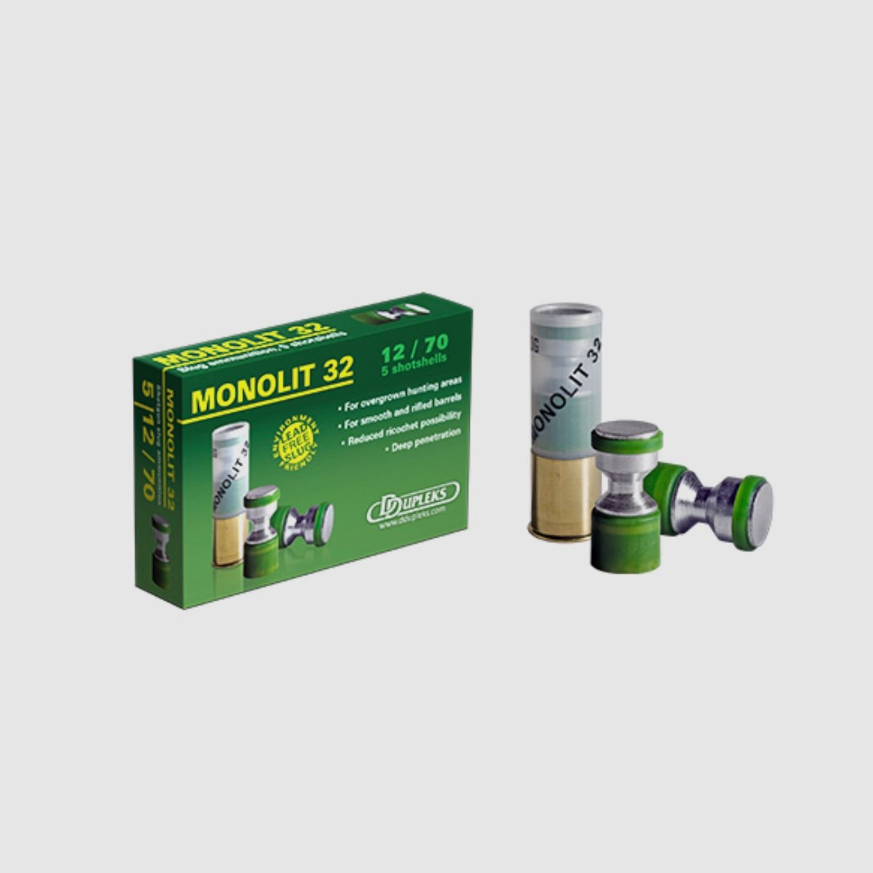DDupleks Monolit 32 01-01222 12/70 32g Flintenlaufgeschoss Bleifrei 5Stk.