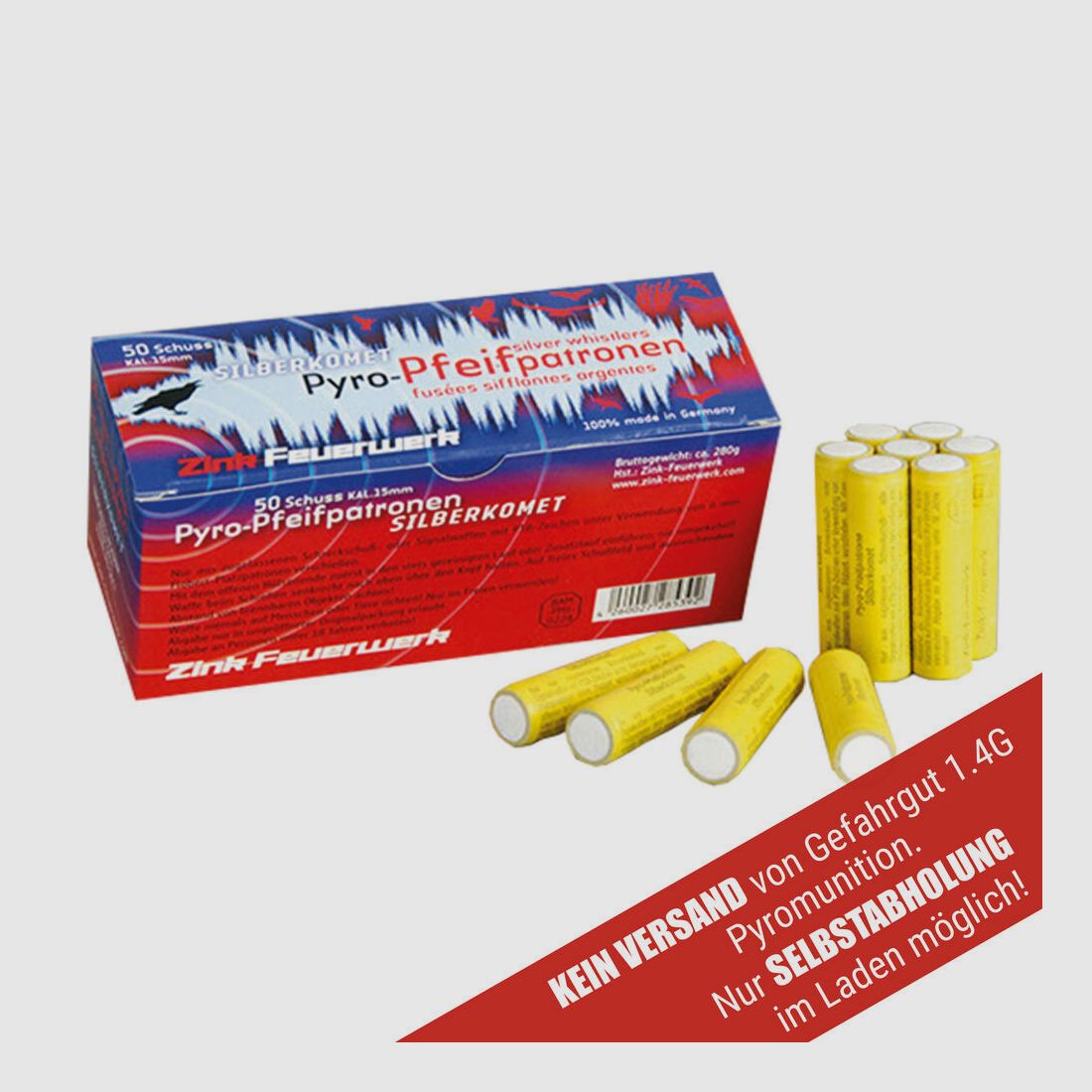 Zink Zink Pfeifpatronen Silberkomet