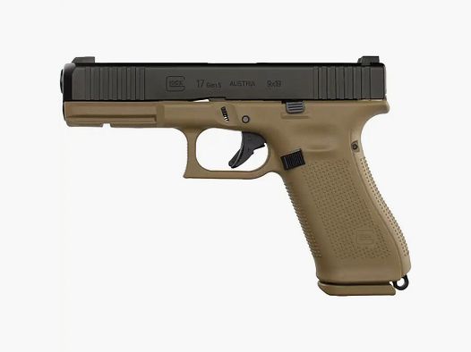 Glock	 Pistole Glock 17 Gen 5 Frankreich coyote FS FXD 9mm