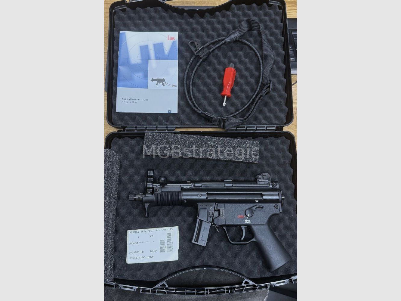 Heckler & Koch SP5K-PDW - pistolet semi-automatique 9mm Luger version civile H&K MP5k - option avec crosse pliante - SP5 SP 5 SP5 k MP5 MP 5, image 3 sur 10