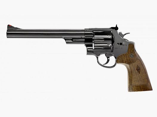 CO2 Revolver Smith & Wesson M29 8 3/8 Zoll hochglanzbrĂĽniert braune Griffschalen Kaliber 4,5 mm BB (P18)