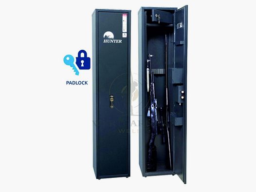 Caja fuerte para armas de valor * 4 Armas Largas * Cerradura con Llave * WW.GLT.125K