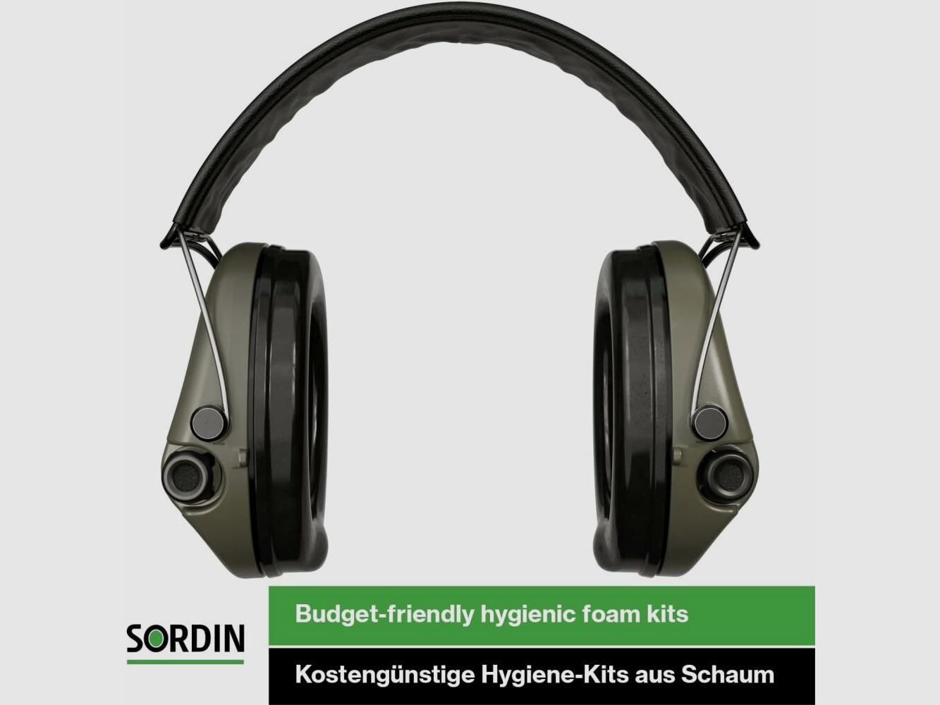 MSA Sordin Gehörschutz Supreme Pro Grün/Kopfband Leder schwarz