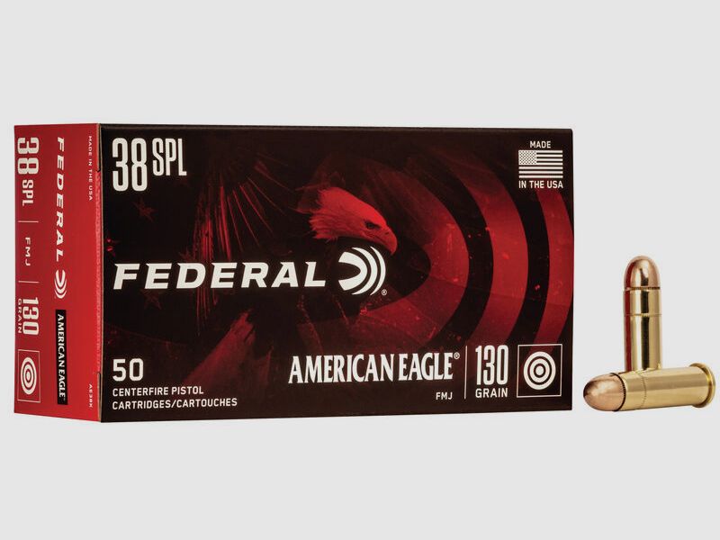 Federal American Eagle .38 Special 130GR FMJ 50 Patronen