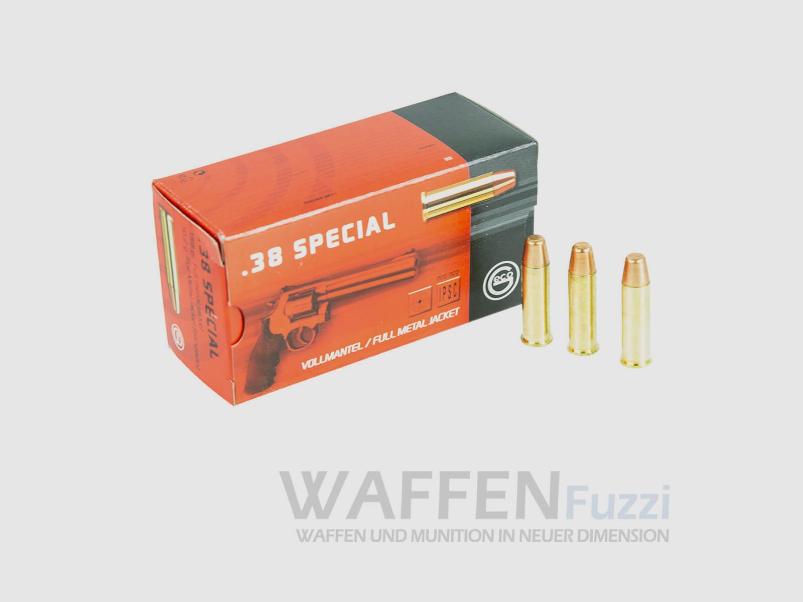 Geco .38 Special Vollmantel Flachkopf 158grs 50 Schuss