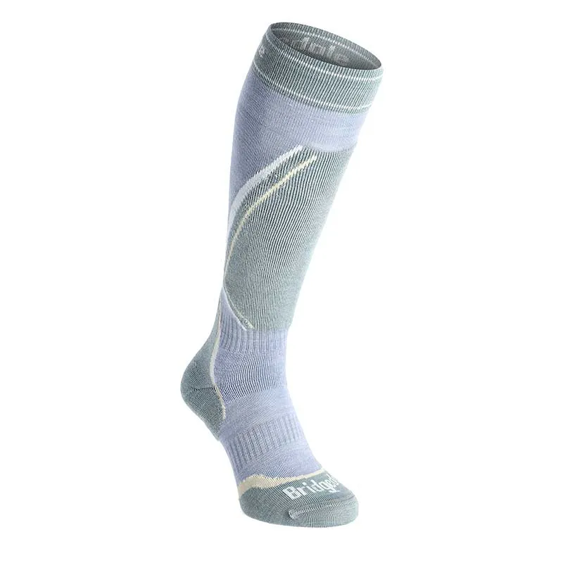 Long men's ski socks BRIDGEDALE Ski Retro Merino - stone / grey, image 1 of 2