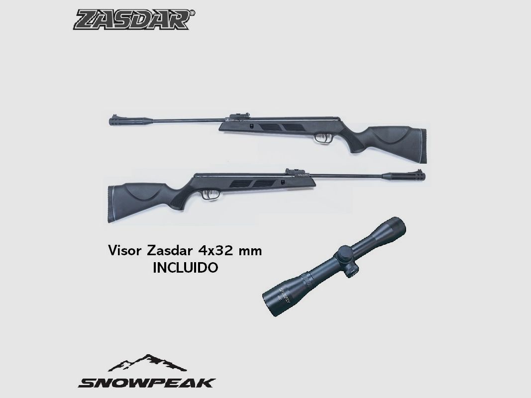 Carabine à air comprimé Snowpeak – Zasdar SR1000S Gas Piston 4,5 mm avec lunette de visée 4×32