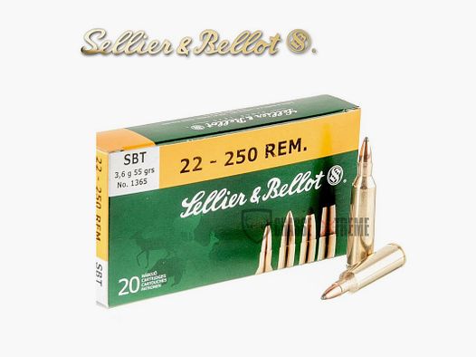 20 cartuchos S&B cal.22-250 Rem 55,5gr SBT