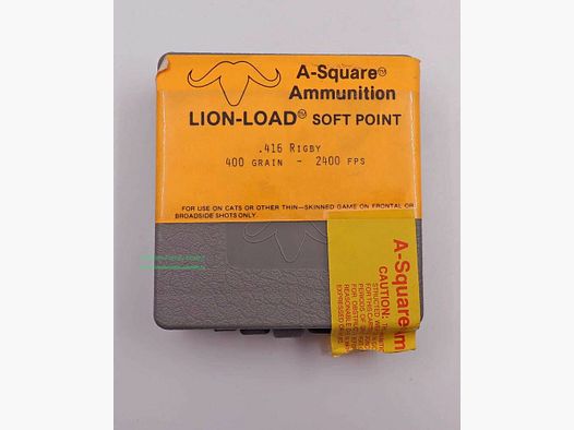 Munitions A-Square pour Carabines .416 Rigby