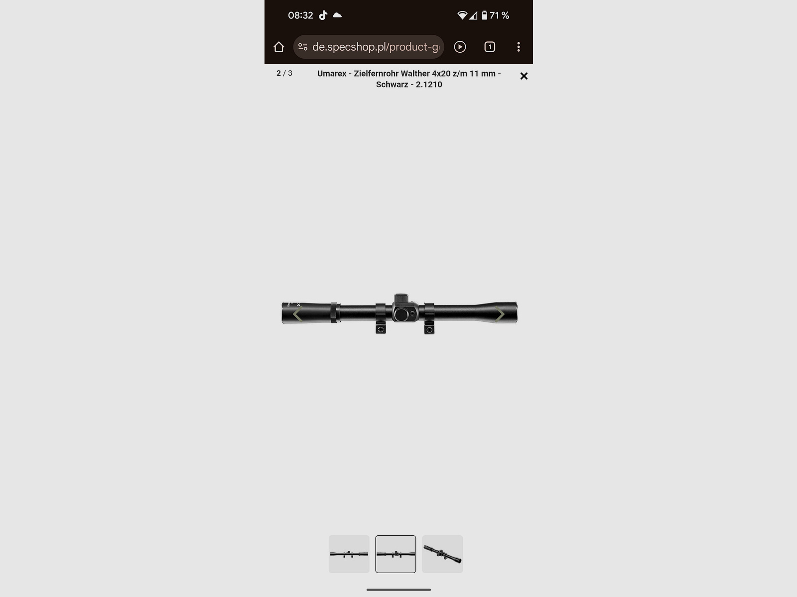 Visier von jäger 4x20