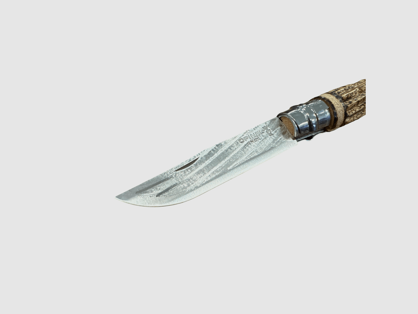Knife – Opinel – N.8 Inox spiral carved/hand engraved, image 3 of 4