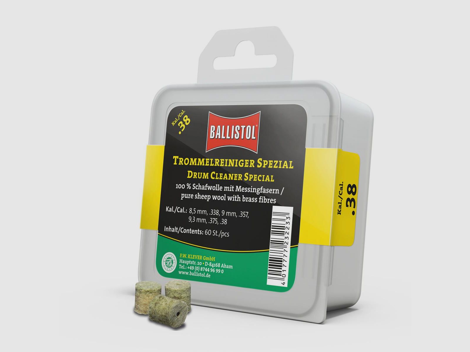 Ballistol Vilt Trommelreiniger Special / 60 stuks / Kal. .38