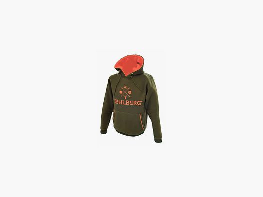 Kapuzensweatshirt Sühlberg orange und grün Größe L