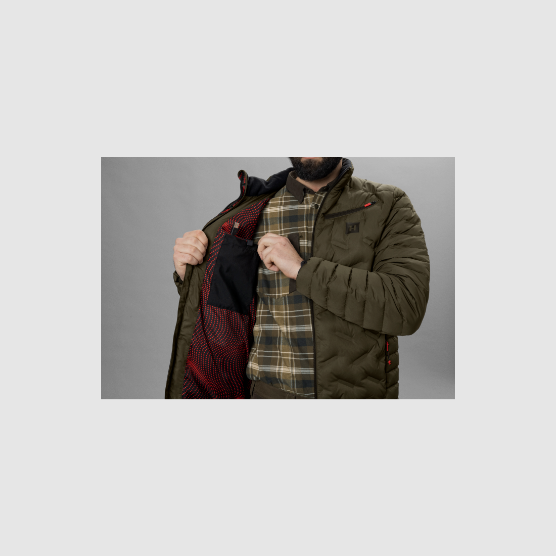 Heated Jacket Harkila Clim8 Insulated Willow Green (100123529), image 3 of 5