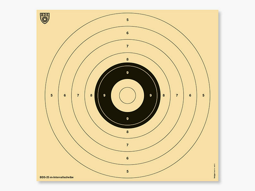BDS cible Z20 25 mètres série de temps 50 pièces 55x52 cm