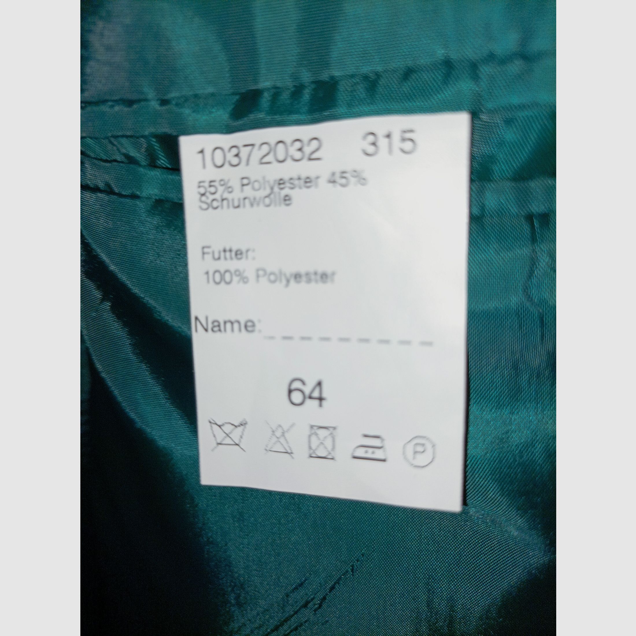 Hunting jacket Hubertus - dark green - size 64