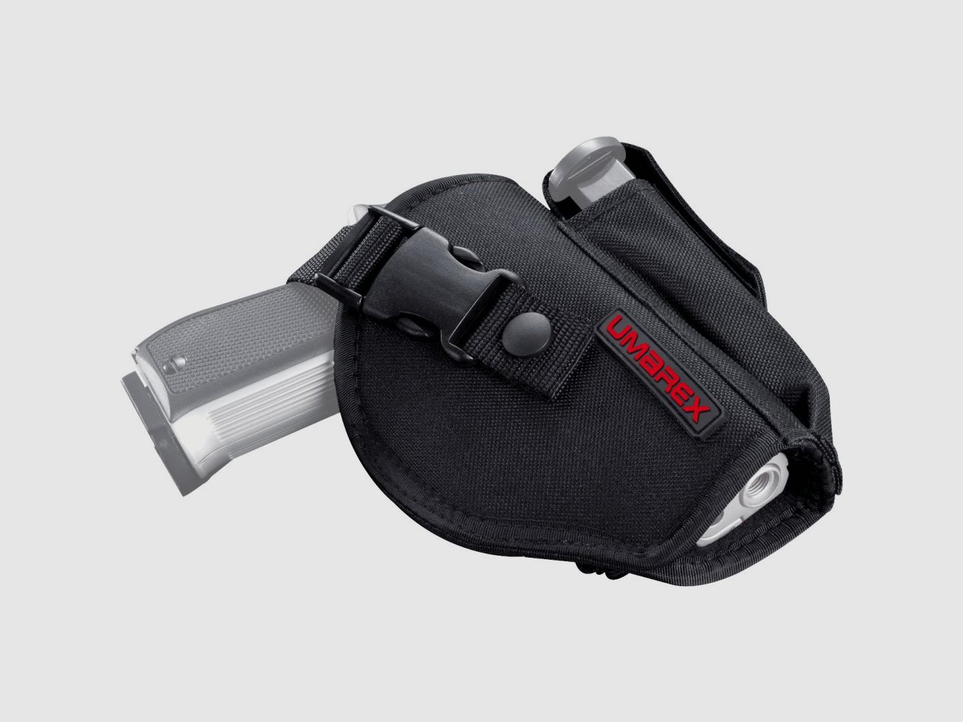 Umarex Gürtelholster Nylon Typ A, für große Pistolen, mit Magazintasche
