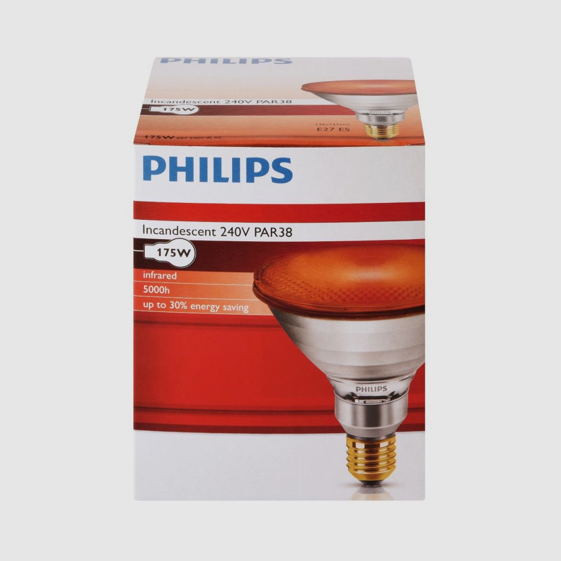 Lampadina PHILIPS IR/PAR rossa 175W, immagine 3 di 3