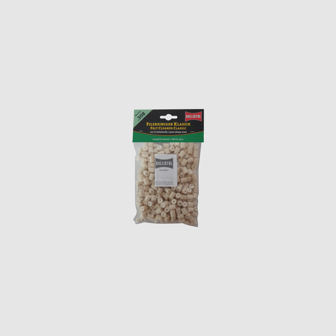 .308 Ballistol Classico Pulitore in Feltro 300 pz