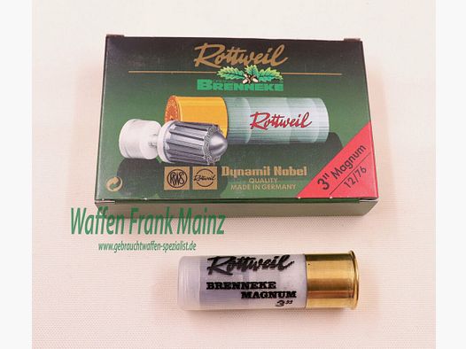 Rottweil Brenneke Flintenlaufgeschoss 12/76Mag