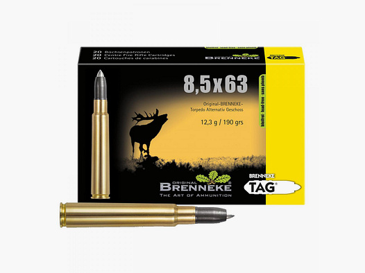 Brenneke 8,5x63 Reb 190GR TAG 20 cartucce