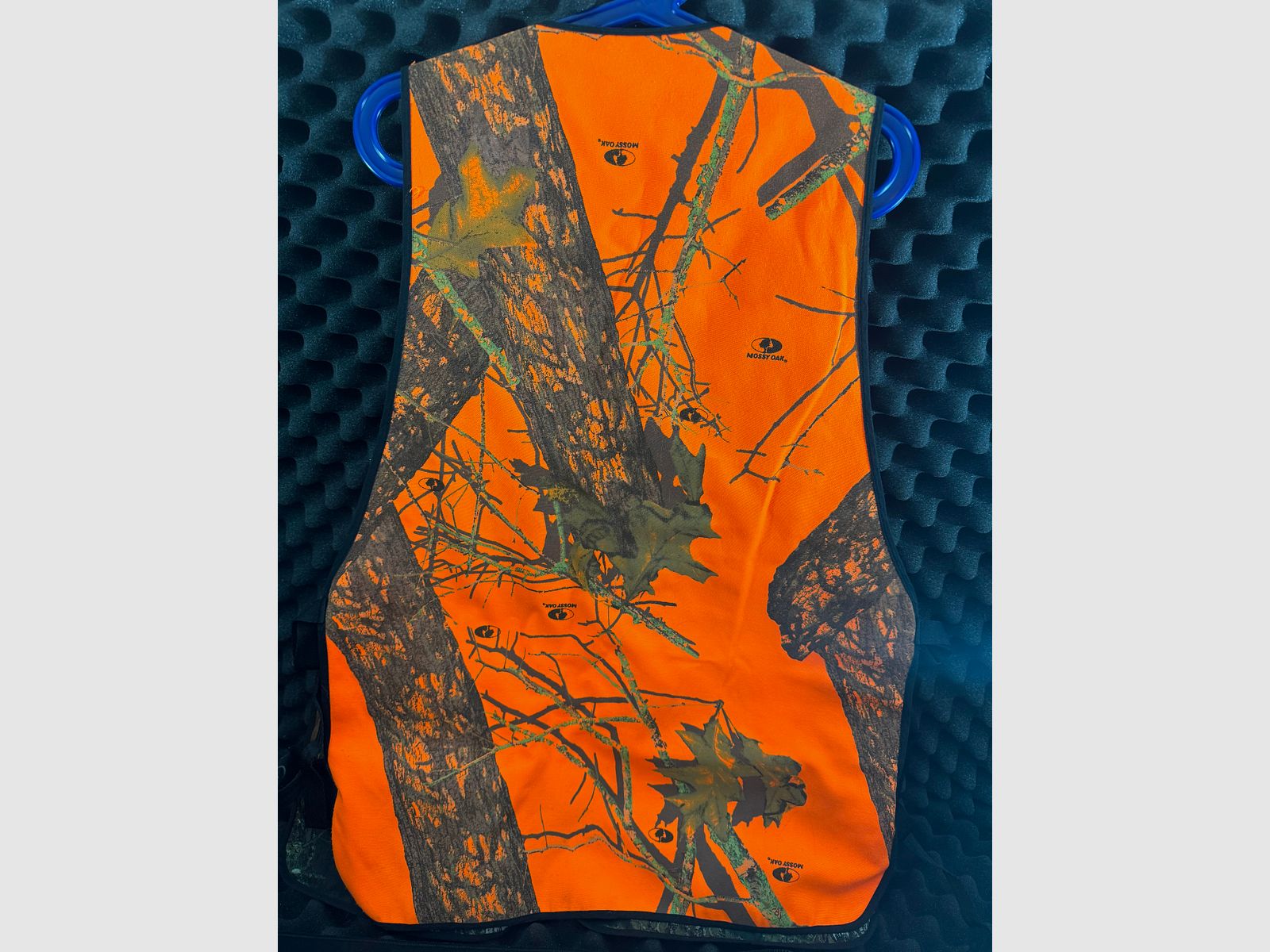 Wende-Weste Warnweste, Mossy Oak, Orange und Tree, Größe 58 - 62 einstellbar.