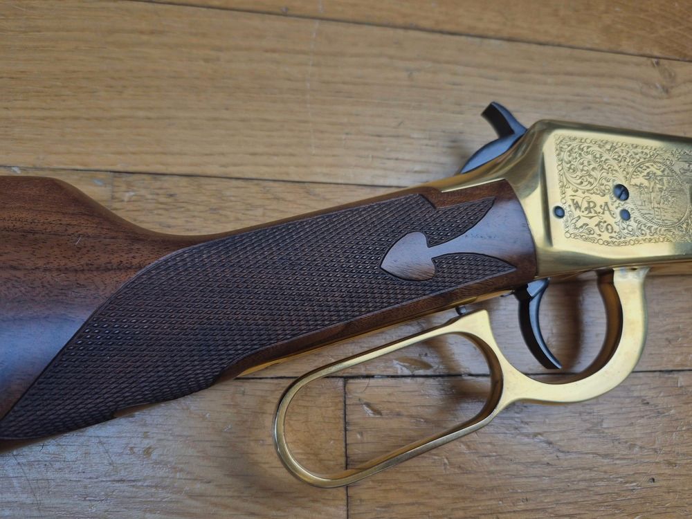 Winchester commemorativo « Oliver F. Winchester » 1894 – 19.999 esemplari – Superbi quadretti – 38-55Win – Mai sparato – Condizione TBE+++, immagine 5 di 35
