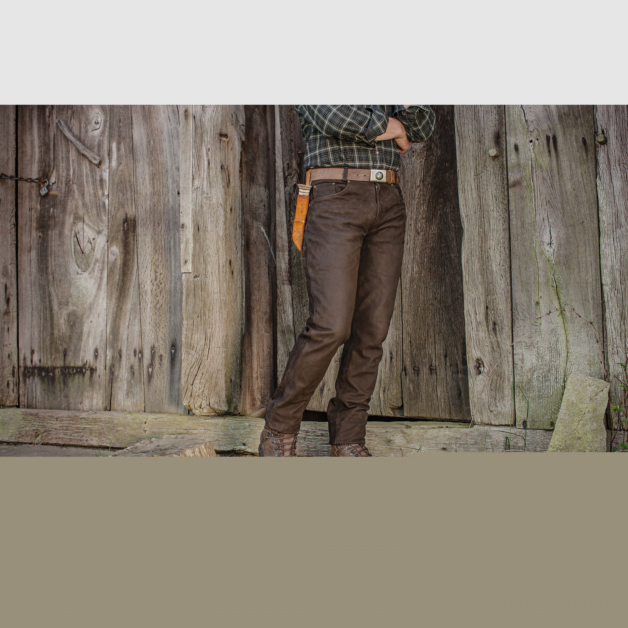 Herren-Lederjeans Buffalo