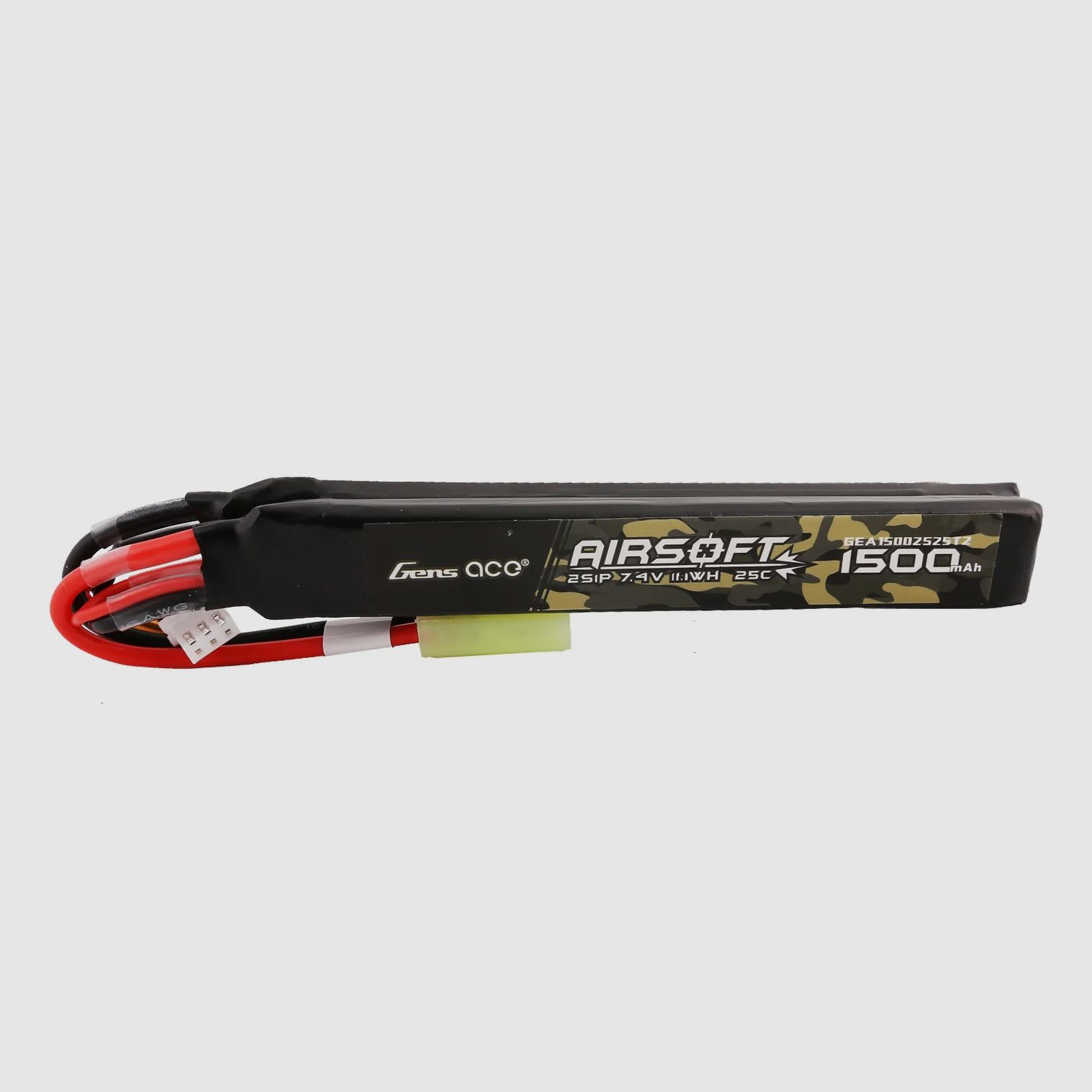 Gens Ace 25C 1500mAh 2S1P 7.4V Nunchuck 2x LiPo-Akku mit Mini-Tamiya-Stecker