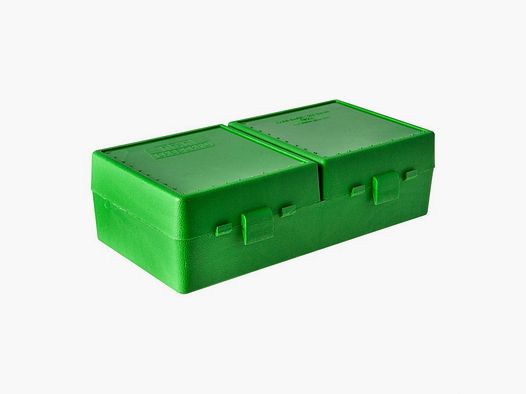 MTM patroonbox RS-200-10 groen met klepdeksel voor 200 patronen .223 en anderen.