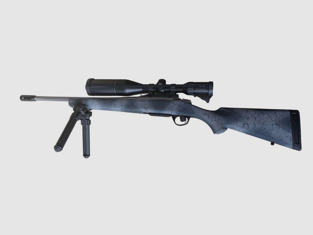 used BERGARA B14 Extreme Hunter with fixed mount HAWKE Endurance 3-12x56L Abs. LR-Dot, with BGW muzzle brake and Magpul bipod, condition: like new, - NPR: € 2,337.00, image 6 of 6