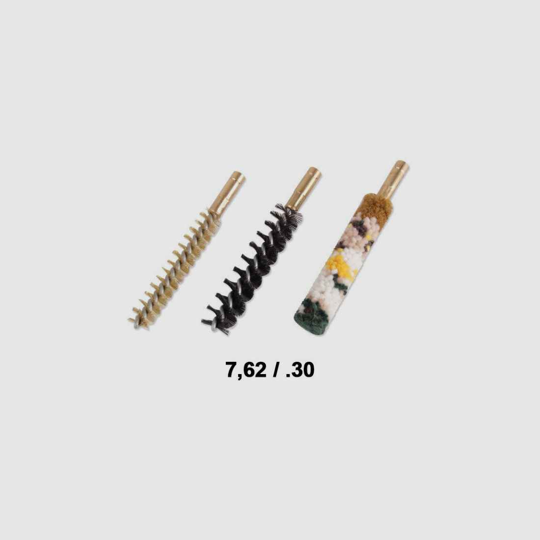Set aus 3 Reinigungsbürsten Kaliber 7,62 / .30 (308WIN, 30-06, usw.)