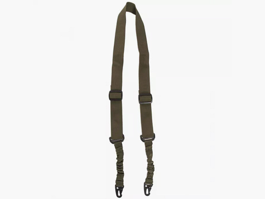 Correa táctica para rifle / correa de transporte con bungee (67-112 cm), 2 puntos, oliva