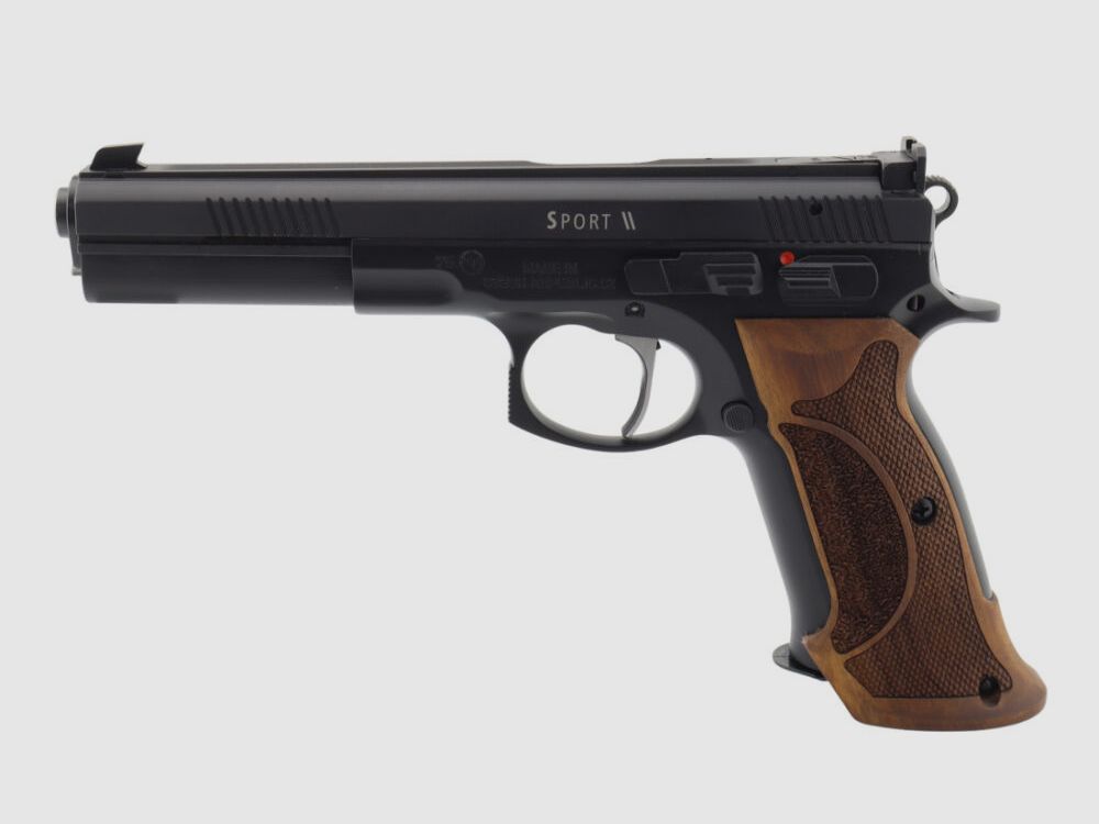 Waffen Oschatz Sport II SA 6" Longslide Matchpistool Walnoot Matchgreep origineel van Waffen-Oschatz Stuttgart CZ75