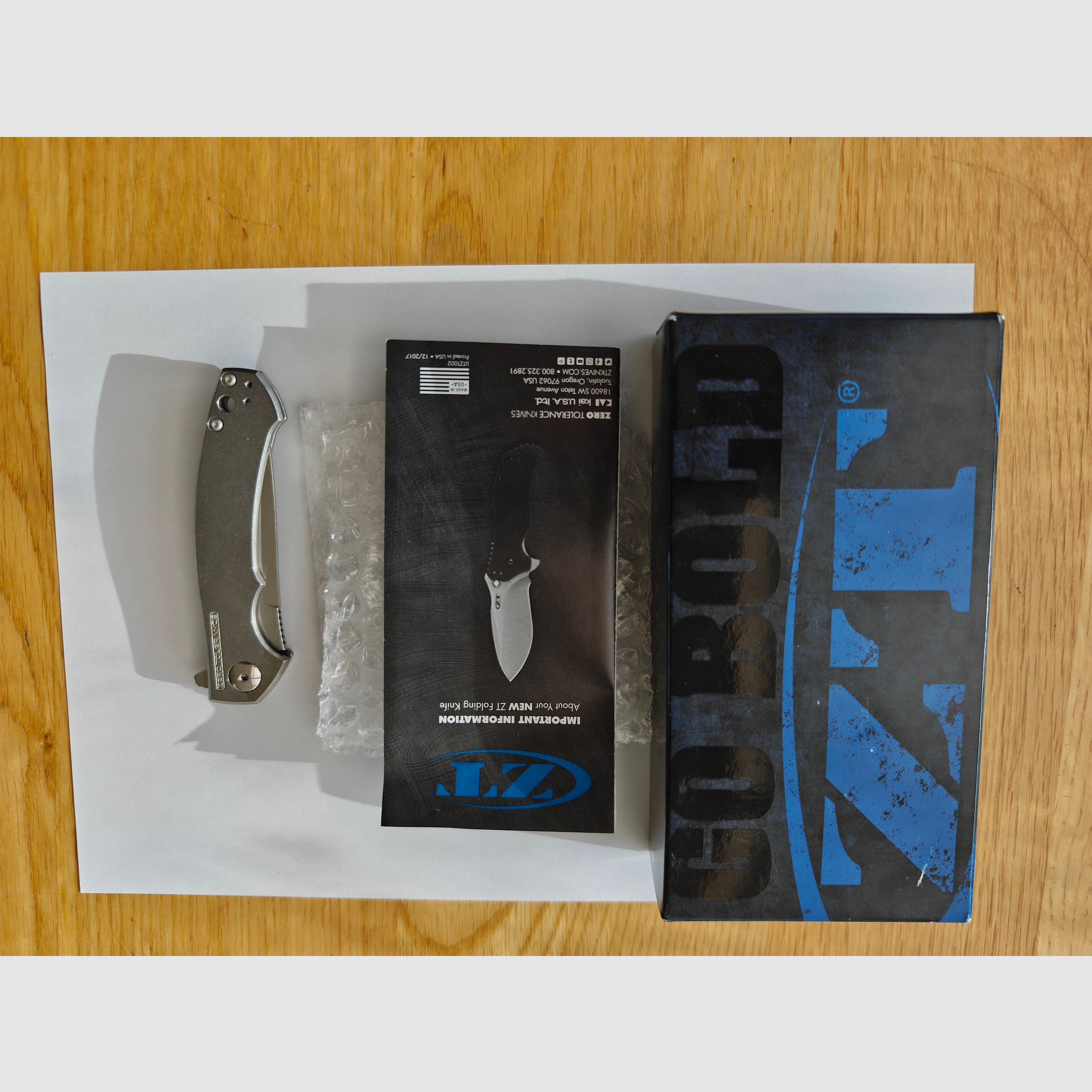 Zero Tolerance ZT 0450 Sinkevich Titan comme neuf