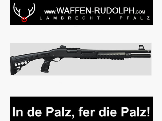 Fucile a ripetizione Huglu Victor Tactical con calcio anteriore calibro 12/76 *Obbligo EWB ASSOLUTAMENTE FANTASTICO da WAFFEN RUDOLPH, ottimo fucile a un prezzo contenuto