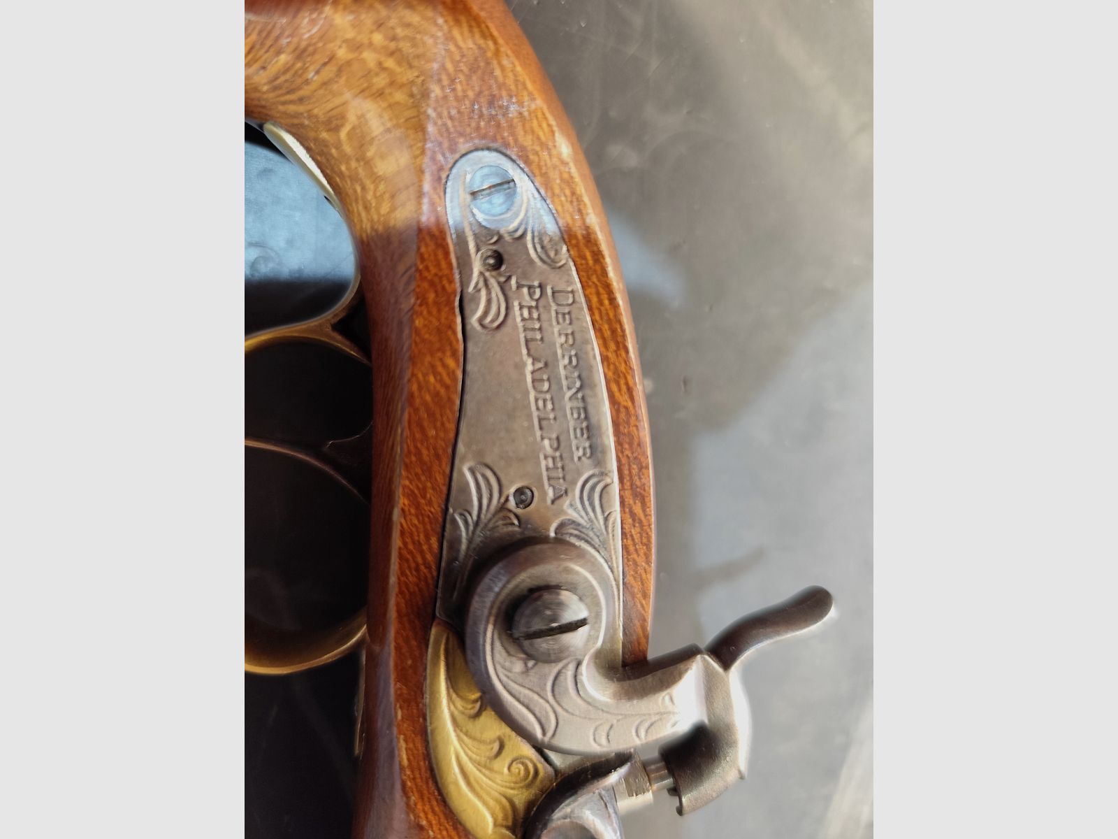 Front-loading pistol percussion Derringer .45 + .41 black powder