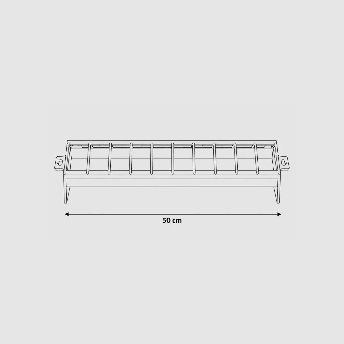 Comedero lineal para aves plástico 50 cm, imagen 6 de 7