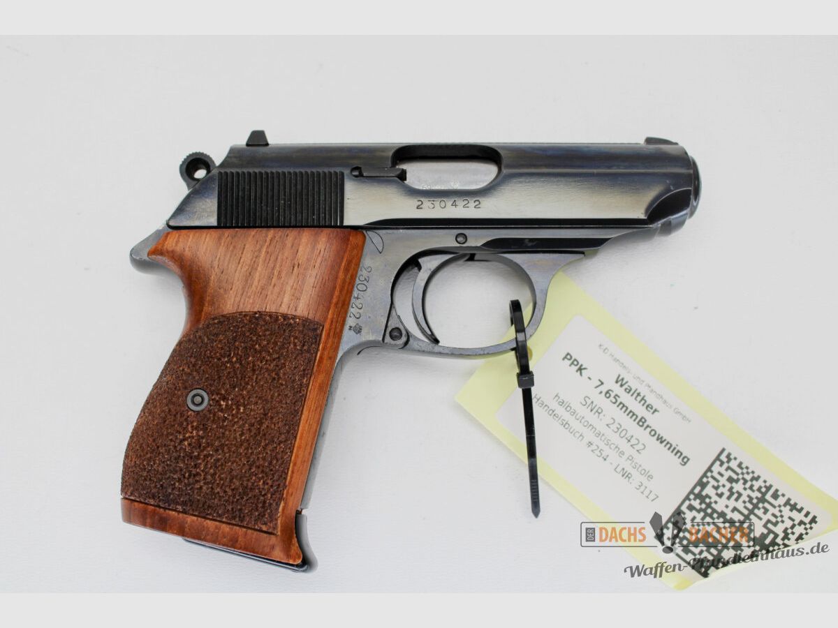 Pistolet Walther PPK kal. 7,65 mm Browning z 2. magazynkiem pudełko zdjęcie testowe, zdjęcie 3 z 3
