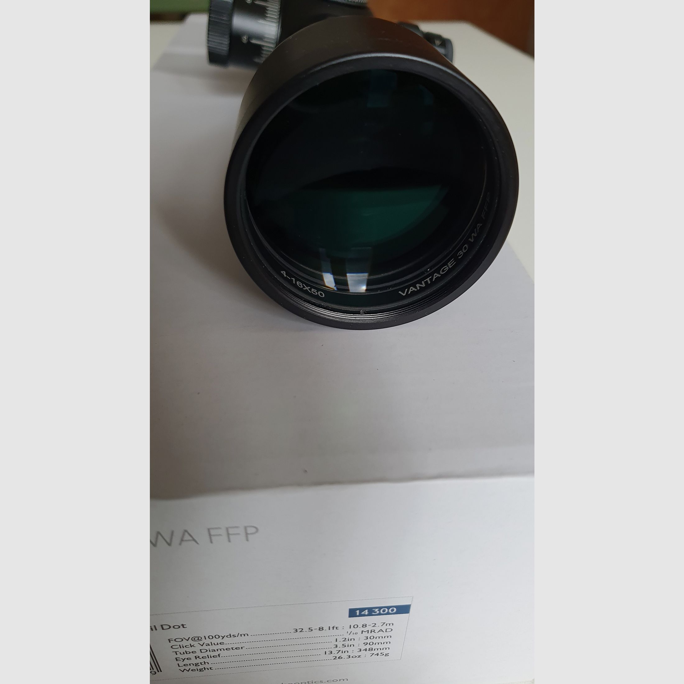 Hawke Vantage 30 WA FFP IR 4-16x50 ( N R: 14 300)
